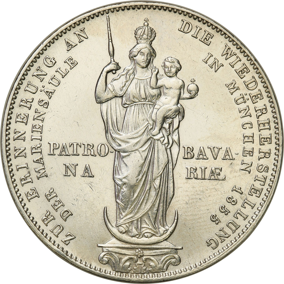 Niemcy, Bawaria. Maksymilian II Józef (1848-1864). 2 guldeny 1855, Monachium